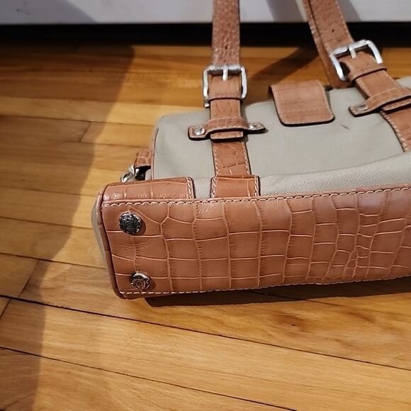 Vtg Michael Buckle Flap Hobo Shoulder Bag Purse Camel Saddle Y2k READ DAMAGE - Picture 12 of 15